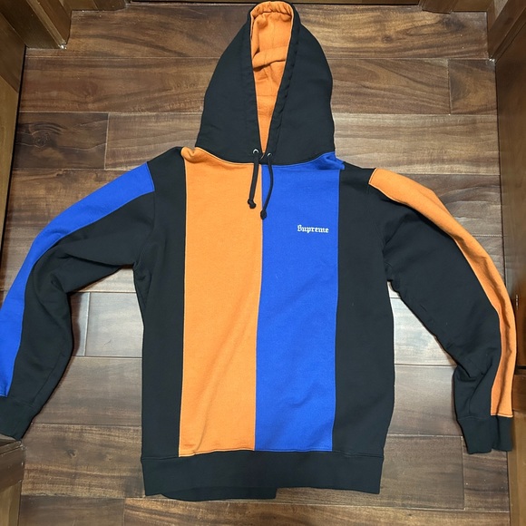Supreme orange and blue hoodie - Picture 1 of 4